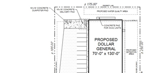 Blue print of Dollar General Boston