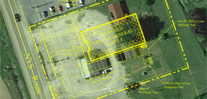 Blue print of Dollar General Cassadaga